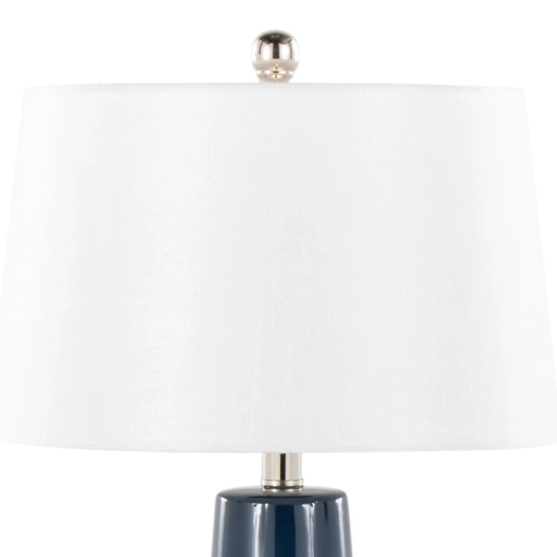 Navy and Silver Piper Table Lamp