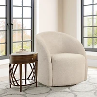 Khaki Boucle Danielle Accent Chair