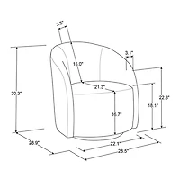 Khaki Boucle Danielle Accent Chair