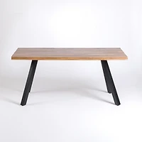 Glenn Natural Wood Rectangular Dining Table