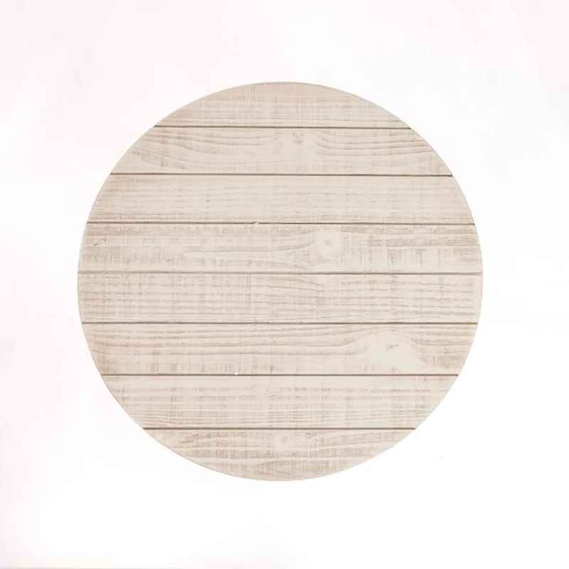 Round Savannah Wood and Metal C-Table