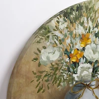 Arched Floral Mason Jar Canvas Art Print