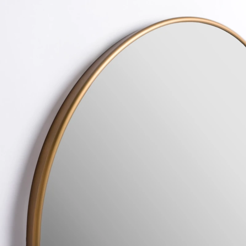 Antique Brass Nouveau Linear Arch Mirror