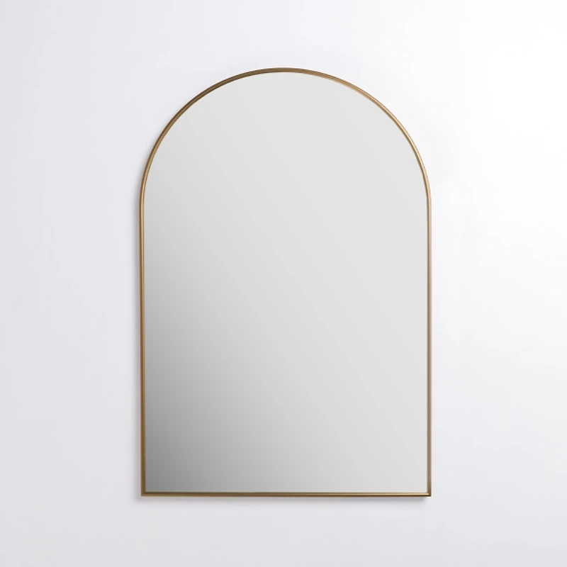 Antique Brass Nouveau Linear Arch Mirror