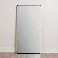 Black Nouveau Linear Leaner Mirror