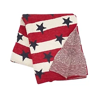 Stars and Stripes Cotton Throw