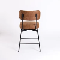 Brown Wyatt Faux Leather Swivel Counter Stool