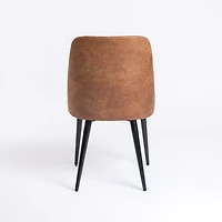 Brown Wyatt Faux Leather Dining Chair
