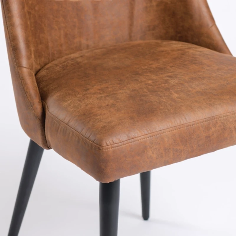 Brown Wyatt Faux Leather Dining Chair