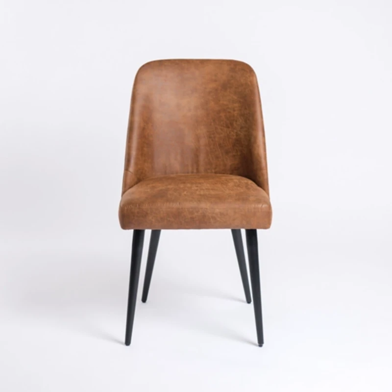 Brown Wyatt Faux Leather Dining Chair