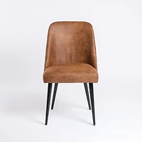 Brown Wyatt Faux Leather Dining Chair