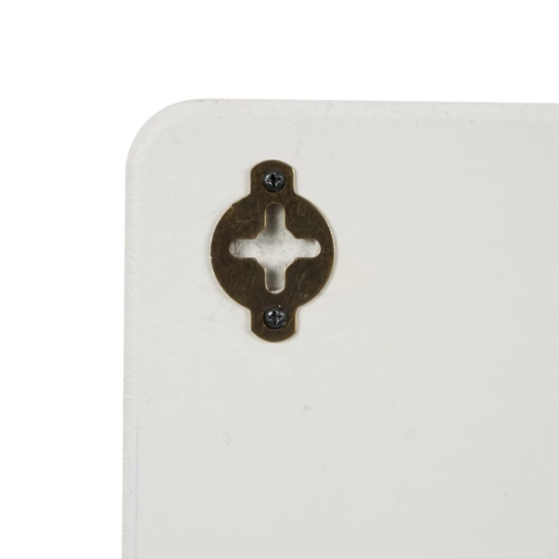 Cream Geometric 5-Section Wall Shelf