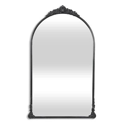 Black Metal Modern Victorian Wall Mirror