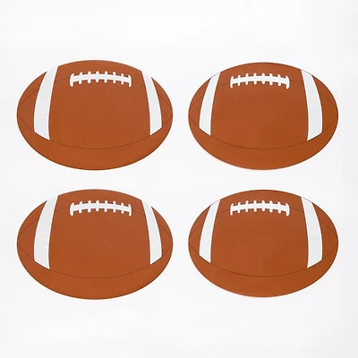 Football Shaped Placemats, Set of 4