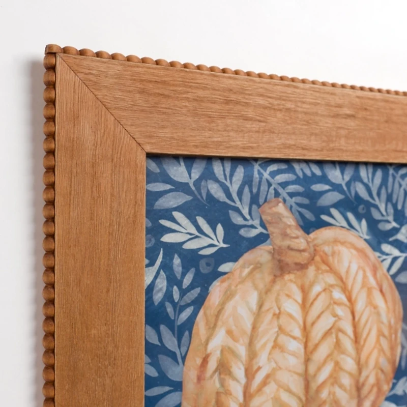 Rattan Pumpkin Framed Art Print