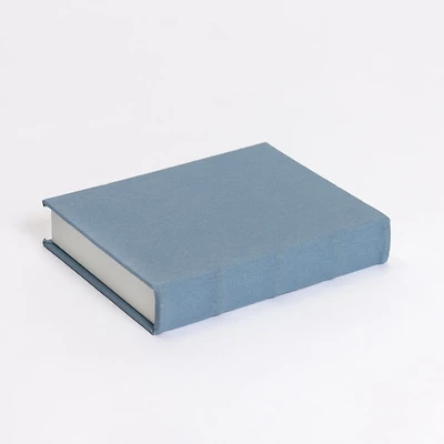 Large Light Blue Linen Book Box