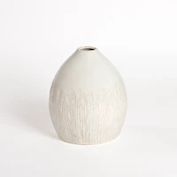 Cream Ceramic Luca Vase, 12 in.