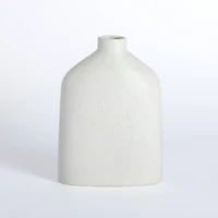 Cream Distressed Ceramic Tabletop Vase, 12 in.