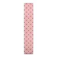 Pink Plaid Hearts Table Runner, 90 in.