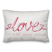 Love is All You Need Ribbon Lumbar Pillow