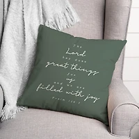 Green Psalm 126:3 Indoor/Outdoor Pillow