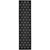 Black & Ivory Quatrefoil Indoor/Outdoor Runner