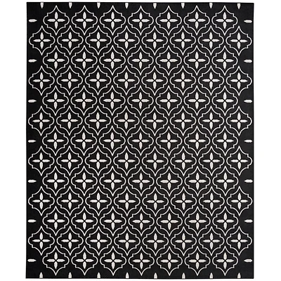 Ivory Quatrefoil Indoor/Outdoor Rug