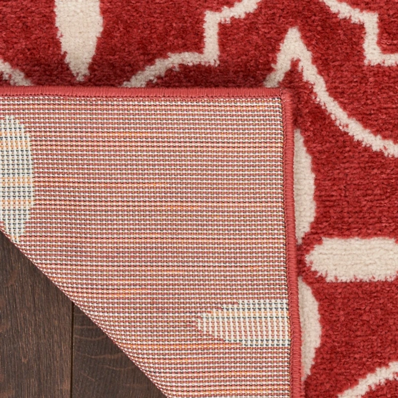 Brick & Ivory Quatrefoil Indoor/Outdoor Rug, 8x10