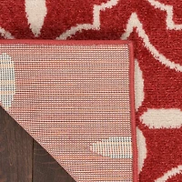 Brick & Ivory Quatrefoil Indoor/Outdoor Rug, 8x10