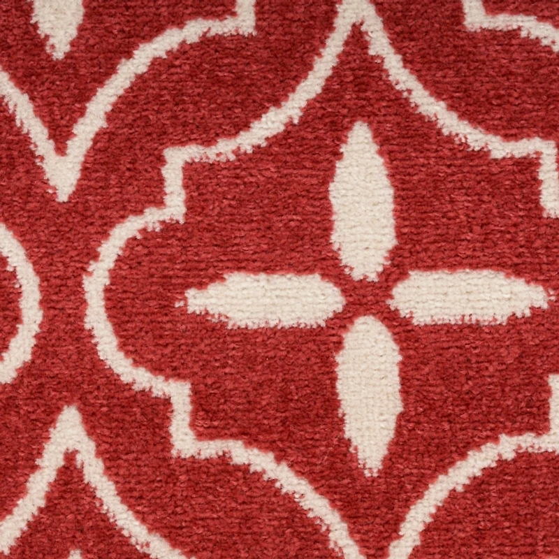 Brick & Ivory Quatrefoil Indoor/Outdoor Rug, 8x10