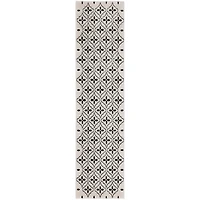 Ivory & Black Quatrefoil Indoor/Outdoor Runner