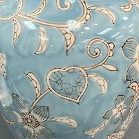 Light Blue Chinoiserie Vase