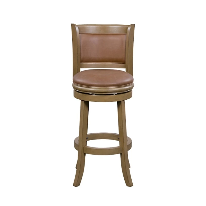 Sandrift Faux Leather Swivel Counter Stool