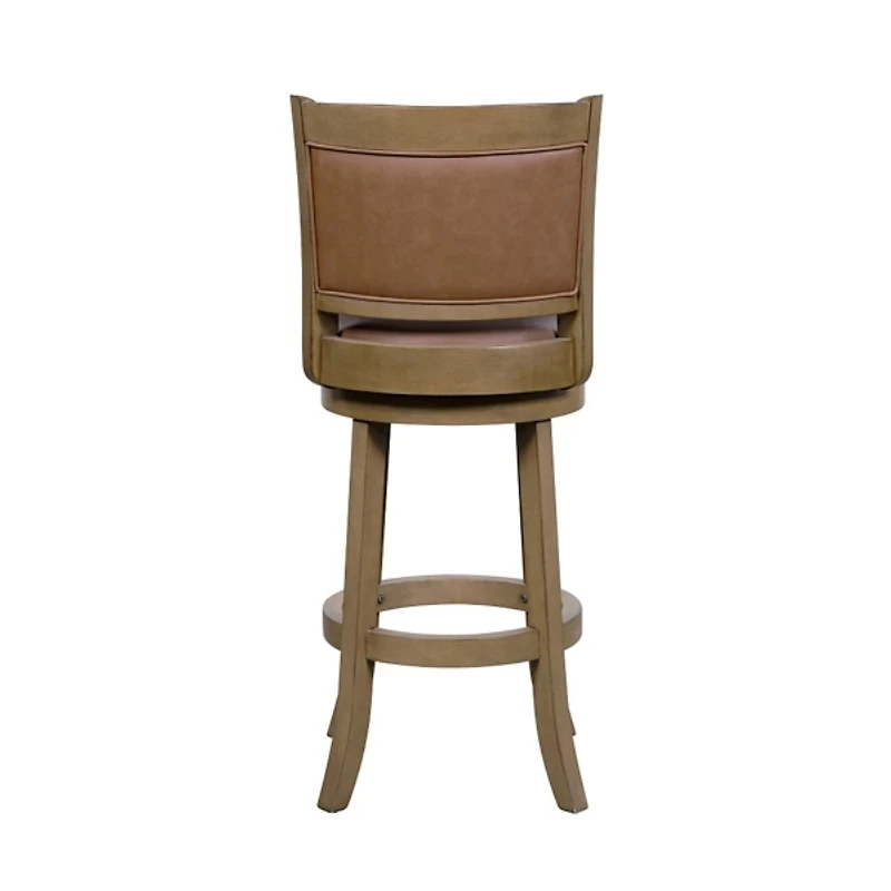 Sandrift Faux Leather Swivel Counter Stool