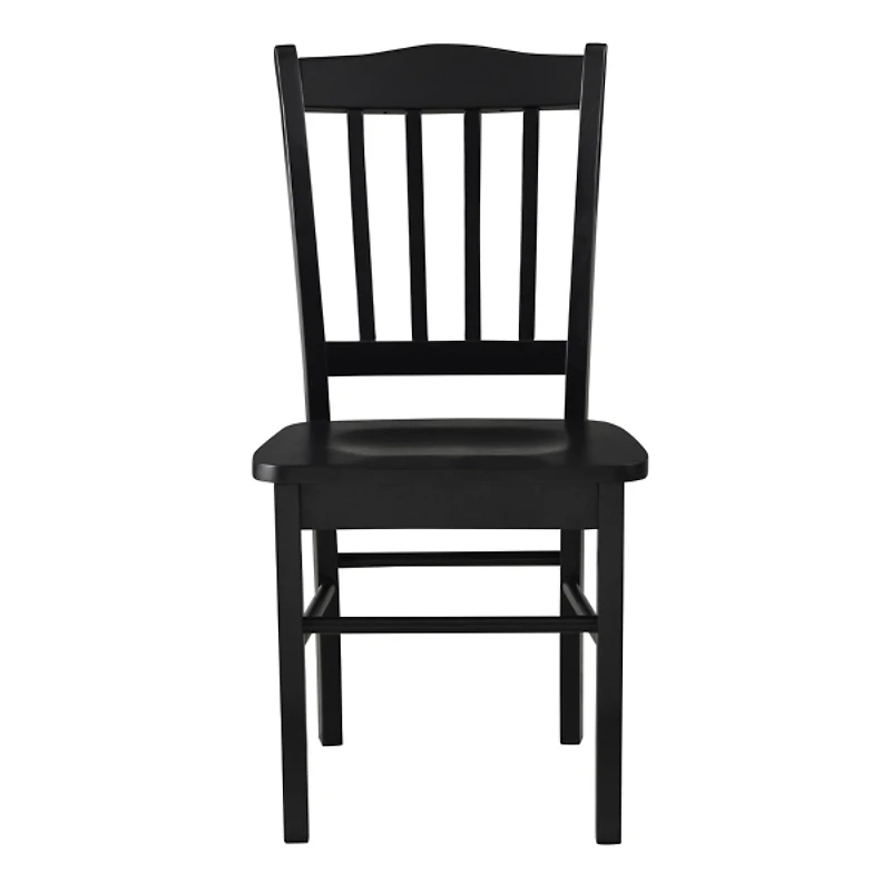 Black Shaker Wood Dining Chairs, Set of 2