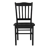 Black Shaker Wood Dining Chairs, Set of 2