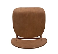 Light Brown Mid-Century Modern Counter Stool