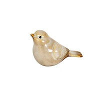 Tan Porcelain Bird Figurines, Set of 4
