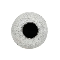 White Braided Stripe Metal Vase