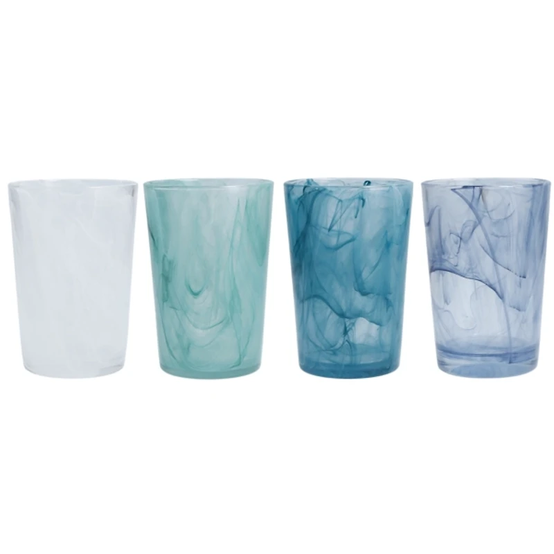 Fortessa Blue Swirl Tall Glasses, Set of 6