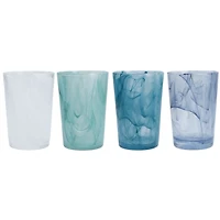 Fortessa Blue Swirl Tall Glasses, Set of 6