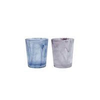 Fortessa Blue Swirl Short Glasses, Set of 6