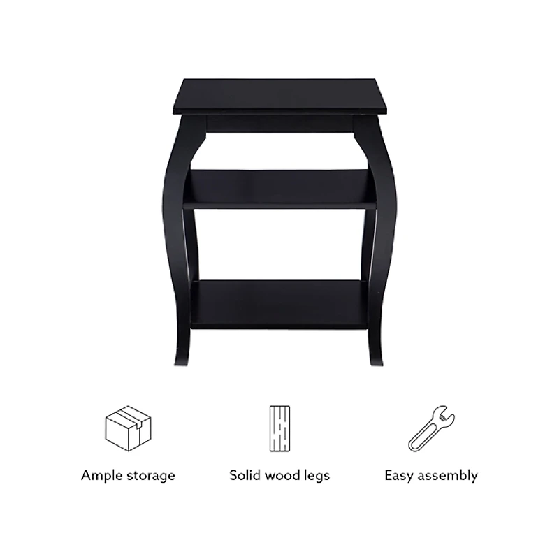 Prismatic Wood Accent Table