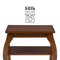 Hazelnut Prismatic Wood Accent Table