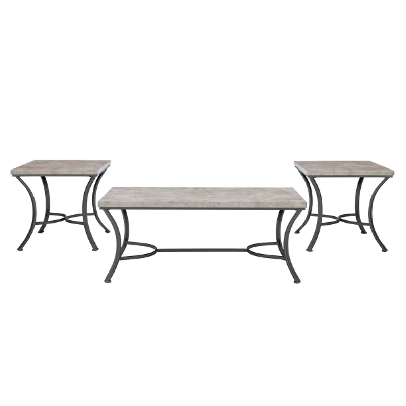 Faux Concrete 3-pc. Coffee & Side Table Set