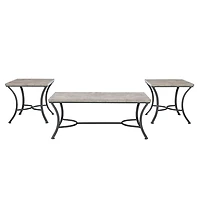Faux Concrete 3-pc. Coffee & Side Table Set