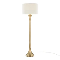 Gold Metal Hourglass Floor Lamp