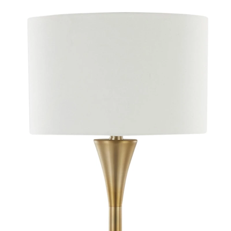 Gold Metal Hourglass Floor Lamp