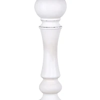 Distressed Off-White Wilton Table Lamps, Set of 2