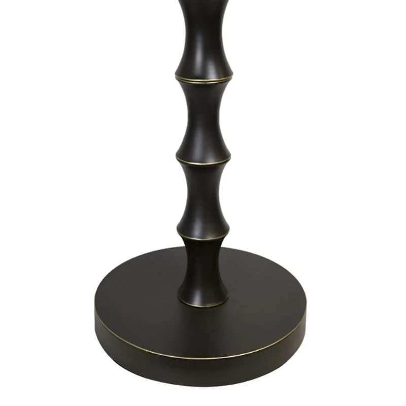 Black Metal Bamboo Accent Table